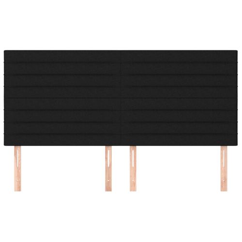 Têtes De Lit 4 PCs Noir 90x5x78/88 Cm Tissu