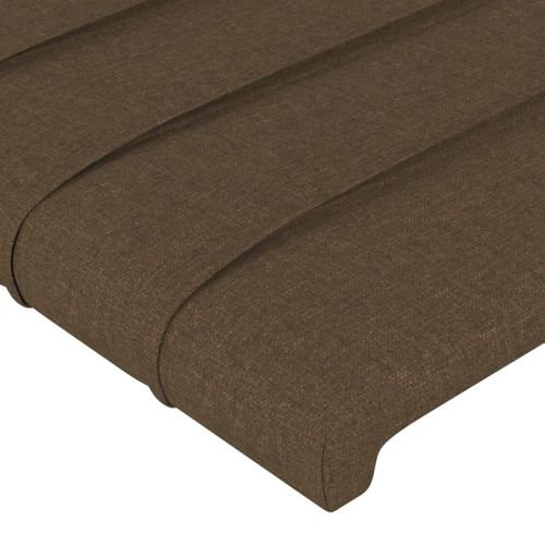 Têtes De Lit 4 PCs Marron Foncé 100x5x78/88 Cm Tissu