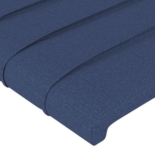 Têtes De Lit 4 PCs Bleu 100x5x78/88 Cm Tissu