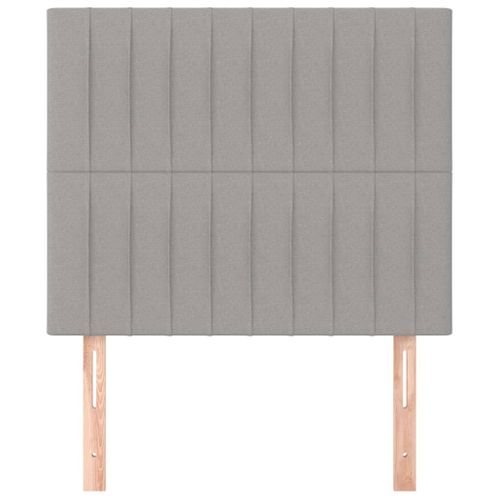 Têtes De Lit 2 PCs Gris Clair 80x5x78/88 Cm Tissu