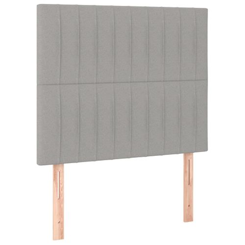 Têtes De Lit 2 PCs Gris Clair 80x5x78/88 Cm Tissu