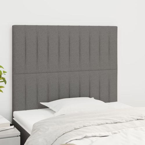 Têtes De Lit 2 PCs Gris Foncé 80x5x78/88 Cm Tissu