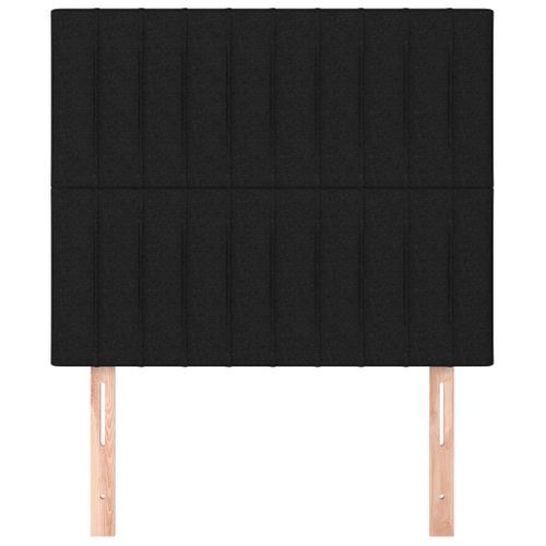 Têtes De Lit 2 PCs Noir 90x5x78/88 Cm Tissu