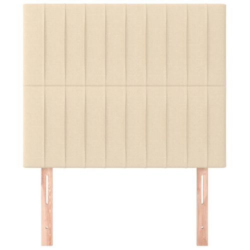 Têtes De Lit 2 PCs Crème 100x5x78/88 Cm Tissu