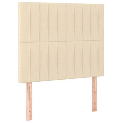 Têtes De Lit 2 PCs Crème 100x5x78/88 Cm Tissu