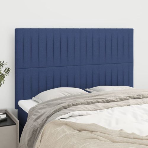 Têtes De Lit 4 PCs Bleu 72x5x78/88 Cm Tissu