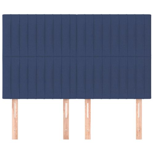 Têtes De Lit 4 PCs Bleu 72x5x78/88 Cm Tissu
