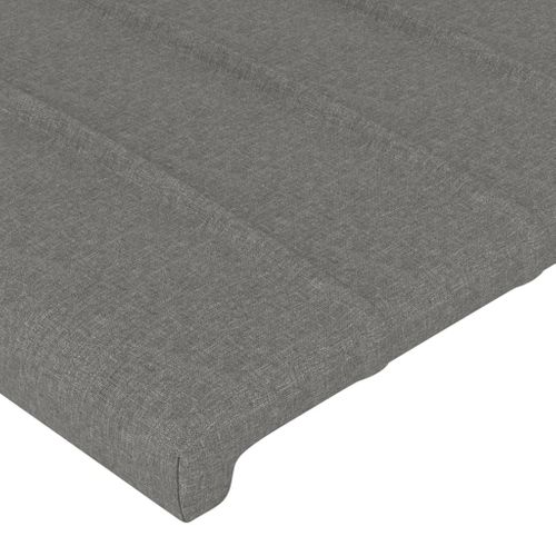 Têtes De Lit 4 PCs Gris Foncé 80x5x78/88 Cm Tissu