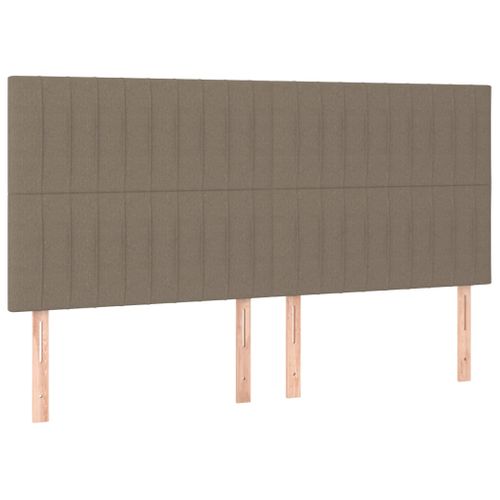 Têtes De Lit 4 PCs Taupe 100x5x78/88 Cm Tissu