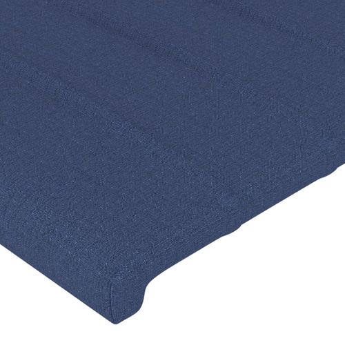 Têtes De Lit 4 PCs Bleu 100x5x78/88 Cm Tissu