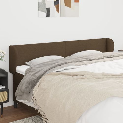 Tête de lit avec oreilles Bleu 147x23x78-88 cm Tissu - SALUTUYA