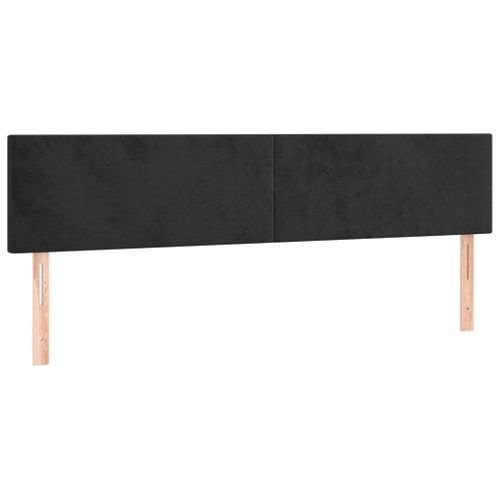 Tête De Lit à LED Noir 180x5x78/88 Cm Velours