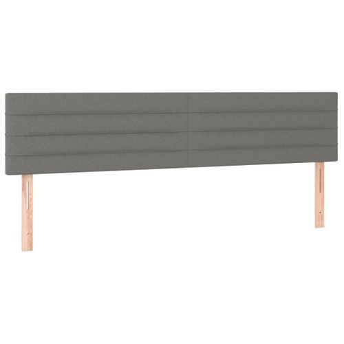 Tête De Lit à LED Gris Foncé 180x5x78/88 Cm Tissu