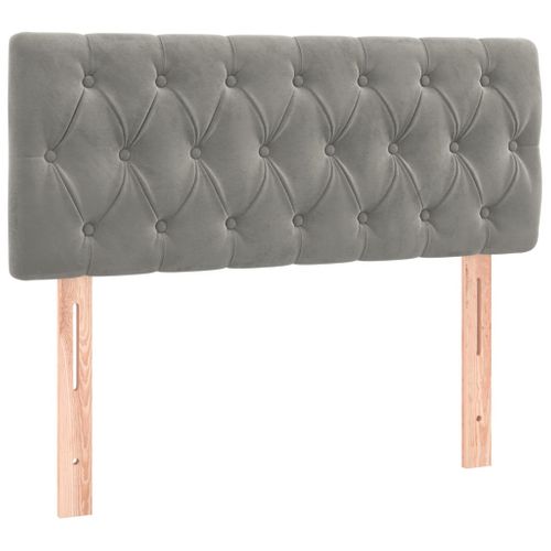 Tête De Lit à LED Gris Clair 90x7x78/88 Cm Velours