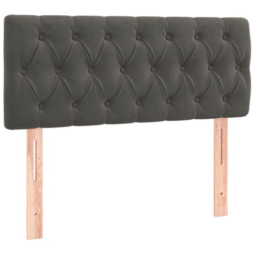 Tête De Lit à LED Gris Foncé 90x7x78/88 Cm Velours