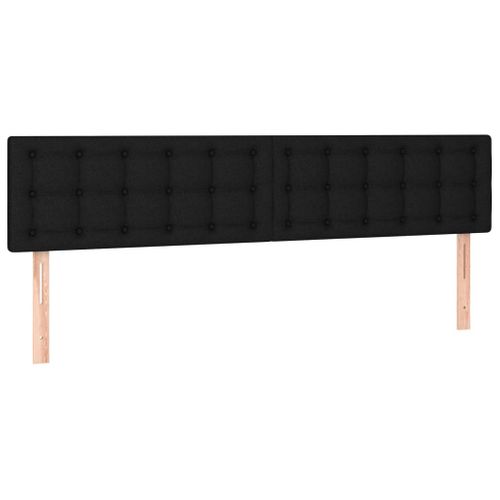 Tête De Lit à LED Noir 180x5x78/88 Cm Tissu