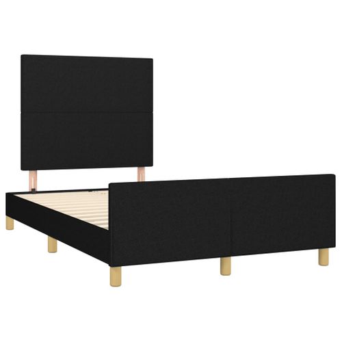 Cadre De Lit Sans Matelas Noir 120x200 Cm Tissu