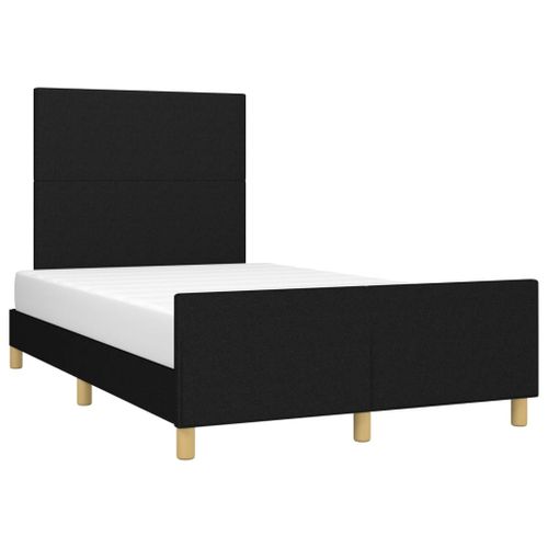 Cadre De Lit Sans Matelas Noir 120x200 Cm Tissu