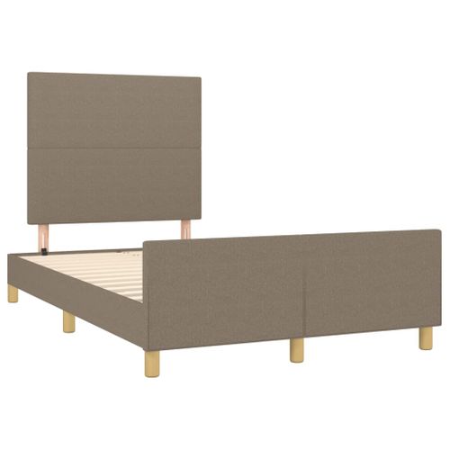 Cadre De Lit Sans Matelas Taupe 120x200 Cm Tissu