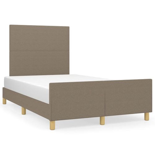 Cadre De Lit Sans Matelas Taupe 120x200 Cm Tissu