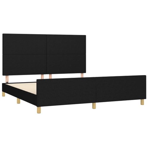Cadre De Lit Sans Matelas Noir 180x200 Cm Tissu
