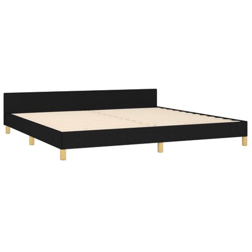 Cadre De Lit Sans Matelas Noir 200x200 Cm Tissu