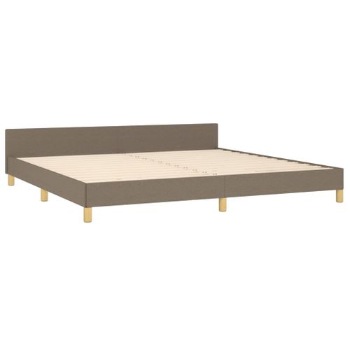 Cadre De Lit Sans Matelas Taupe 200x200 Cm Tissu