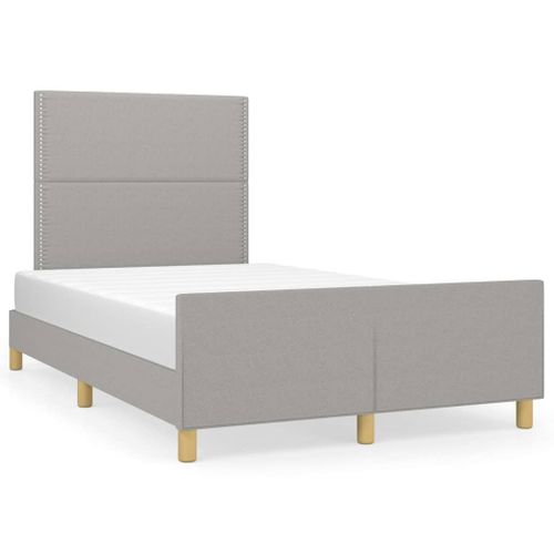 Cadre De Lit Sans Matelas Gris Clair 120x200 Cm Tissu