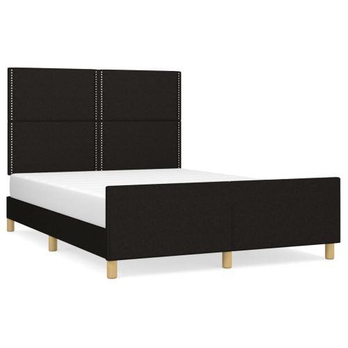 Cadre De Lit Sans Matelas Noir 140x200 Cm Tissu