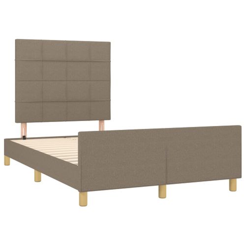 Cadre De Lit Sans Matelas Taupe 120x200 Cm Tissu