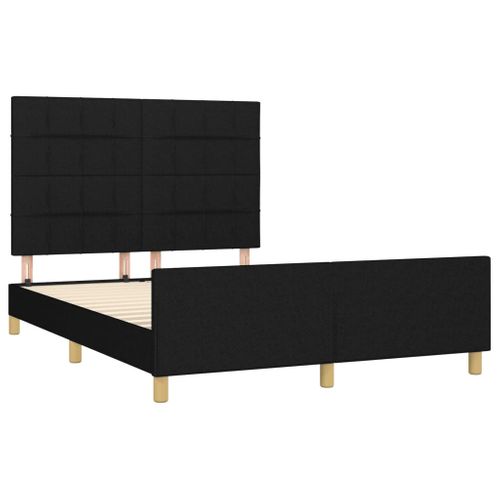 Cadre De Lit Sans Matelas Noir 140x200 Cm Tissu