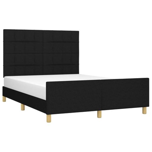 Cadre De Lit Sans Matelas Noir 140x200 Cm Tissu