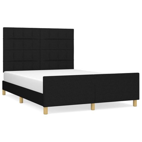 Cadre De Lit Sans Matelas Noir 140x200 Cm Tissu
