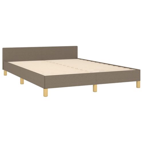 Cadre De Lit Sans Matelas Taupe 140x200 Cm Tissu