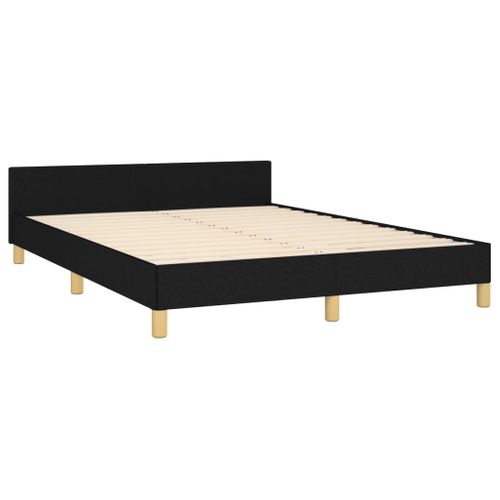 Cadre De Lit Sans Matelas Noir 140x200 Cm Tissu