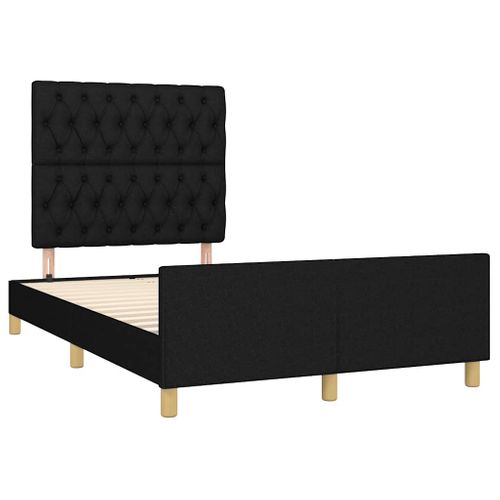 Cadre De Lit Sans Matelas Noir 120x200 Cm Tissu
