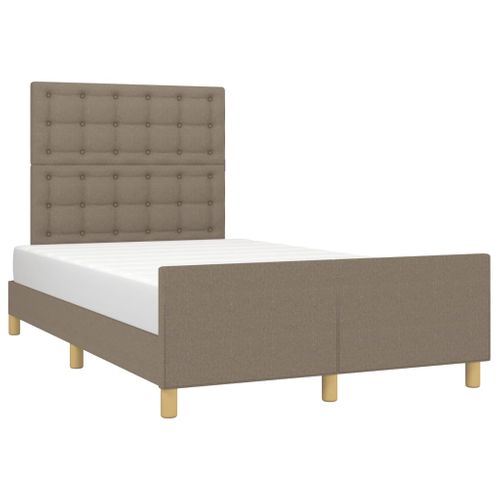 Cadre De Lit Sans Matelas Taupe 120x200 Cm Tissu