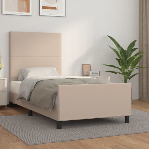 Cadre De Lit Sans Matelas Cappuccino 100x200 Cm Simili