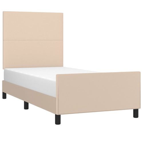 Cadre De Lit Sans Matelas Cappuccino 100x200 Cm Simili