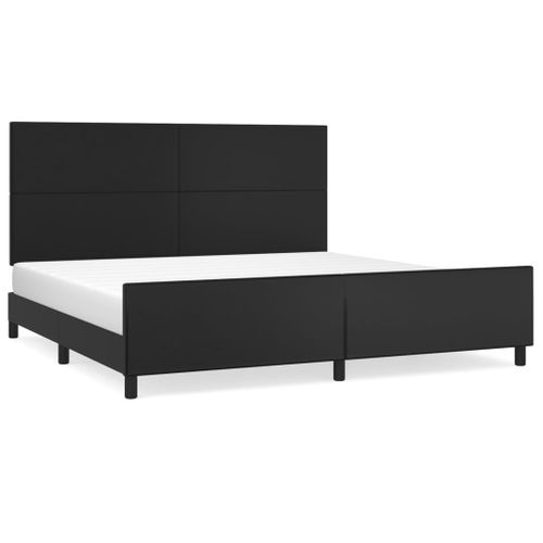 Cadre De Lit Sans Matelas Noir 200x200 Cm Simili