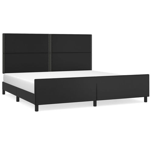 Cadre De Lit Sans Matelas Noir 200x200 Cm Simili