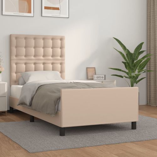 Cadre De Lit Sans Matelas Cappuccino 100x200 Cm Simili