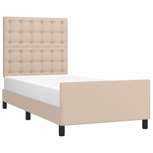 Cadre De Lit Sans Matelas Cappuccino 100x200 Cm Simili