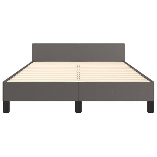 Cadre De Lit Sans Matelas Gris 120x200 Cm Similicuir