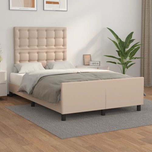 Cadre De Lit Sans Matelas Cappuccino 120x200 Cm Simili