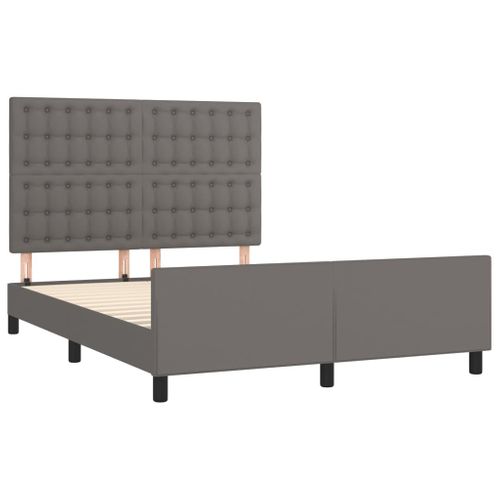 Cadre De Lit Sans Matelas Gris 140x200 Cm Simili