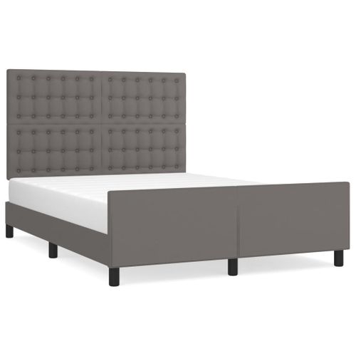 Cadre De Lit Sans Matelas Gris 140x200 Cm Simili