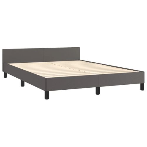 Cadre De Lit Sans Matelas Gris 140x200 Cm Simili