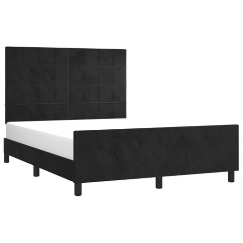 Cadre De Lit Sans Matelas Noir 140x200 Cm Velours