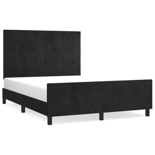 Cadre De Lit Sans Matelas Noir 140x200 Cm Velours